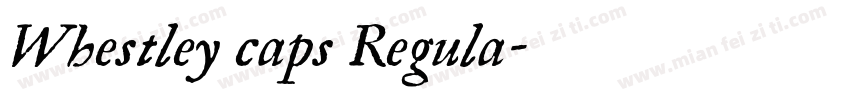 Whestley caps Regula字体转换
